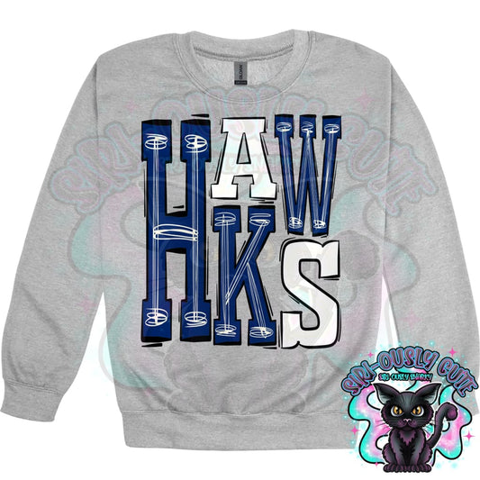 Sporty Hawks - Royal Blue White Mascot