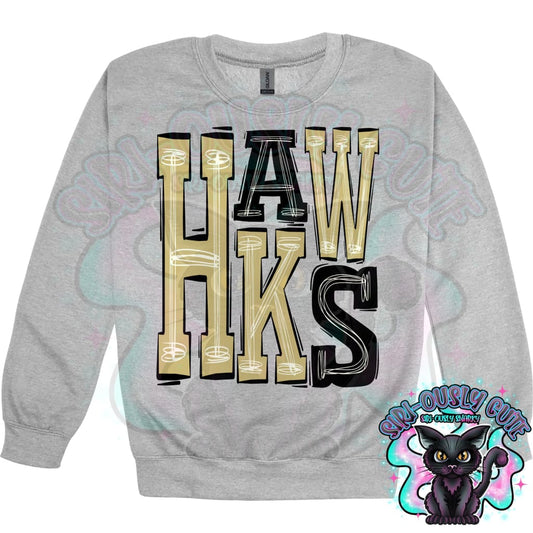Sporty Hawks - Vegas Gold Black Mascot