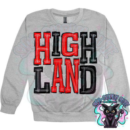 Sporty Highland - Red Black Mascot