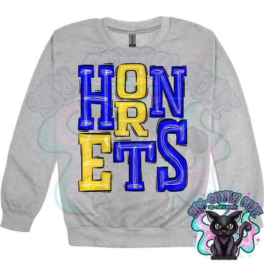 Sporty Hornets - Blue Yellow Mascot