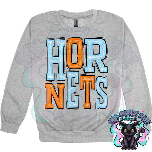 Sporty Hornets - Columbia Blue Orange Mascot