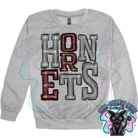 Sporty Hornets - Maroon Gray Mascot