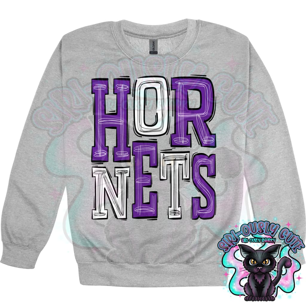 Sporty Hornets - Purple White Mascot
