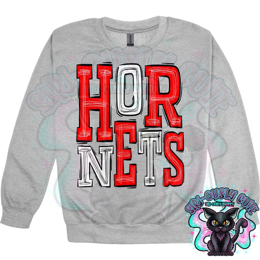 Sporty Hornets - Red White Mascot