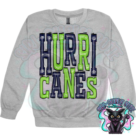 Sporty Hurricanes - Navy Apple Green Mascot