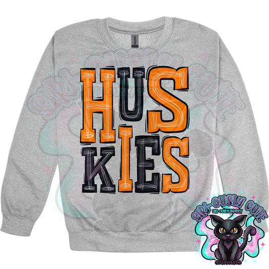 Sporty Huskies - Orange Black Mascot