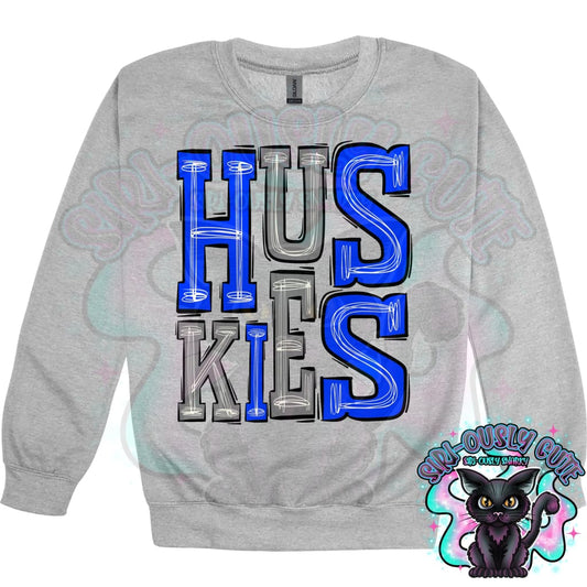 Sporty Huskies - Royal Grey Mascot