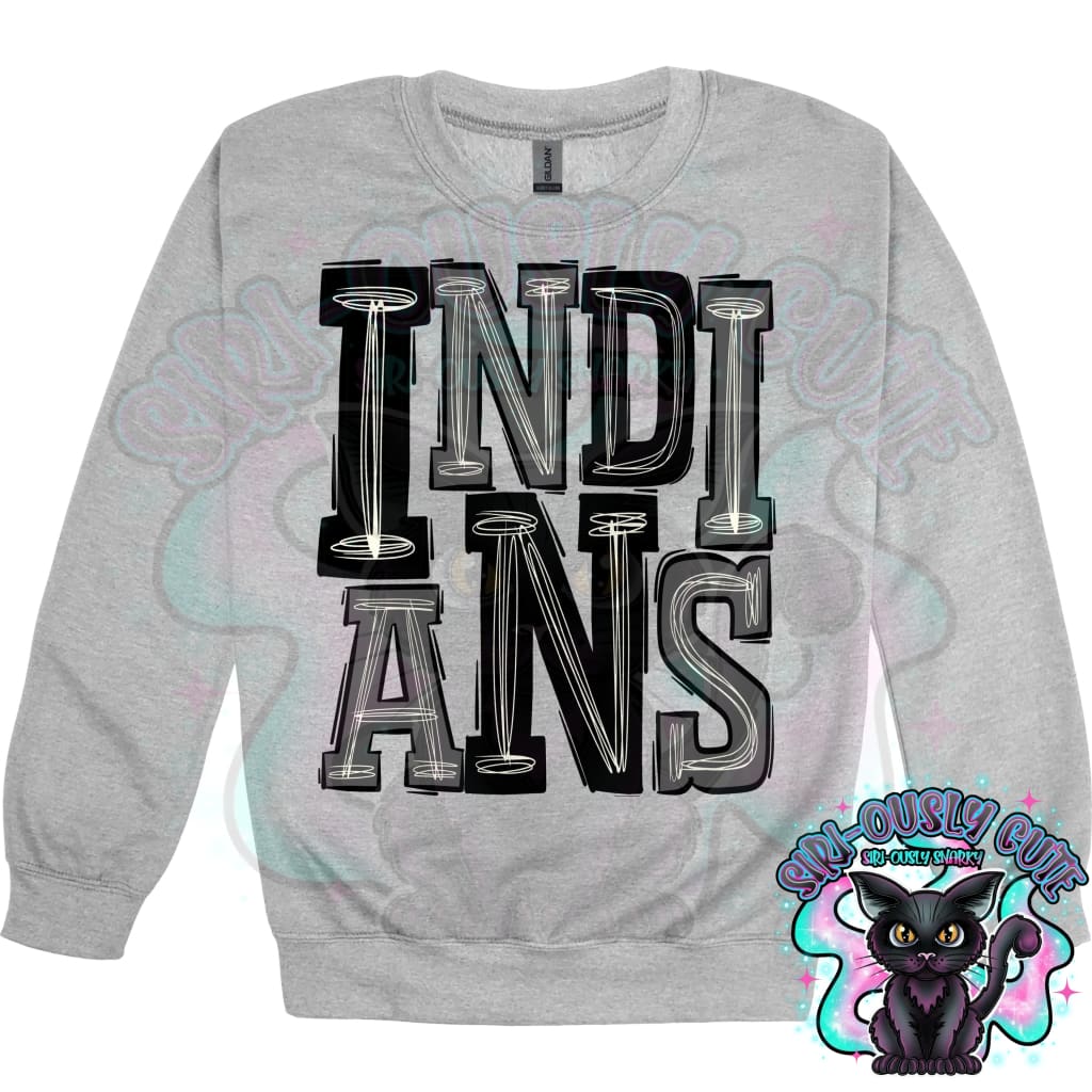 Sporty Indians - Black Gray Mascot