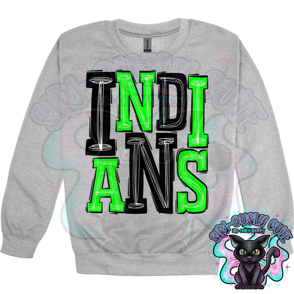 Sporty Indians - Black Green Mascot