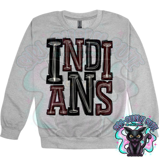 Sporty Indians - Black Maroon Mascot