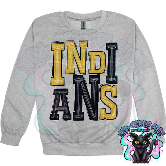 Sporty Indians - Black Yellow Gold Mascot
