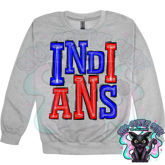 Sporty Indians - Blue Red Mascot