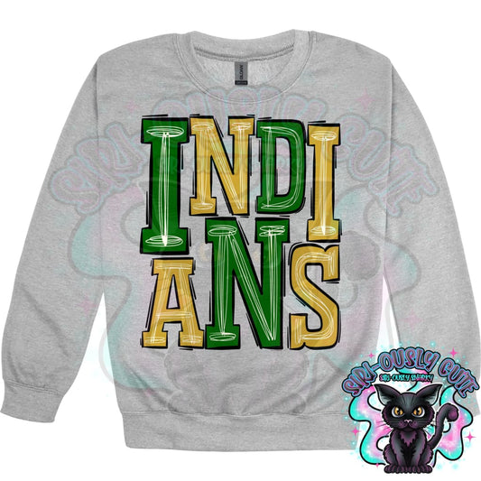 Sporty Indians - Green Gold Mascot
