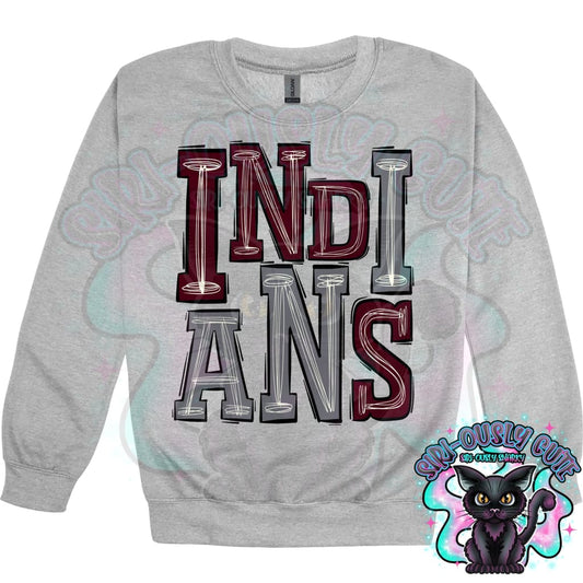 Sporty Indians - Maroon Silver Mascot