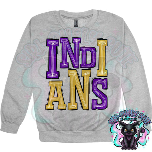 Sporty Indians - Purple Gold Mascot