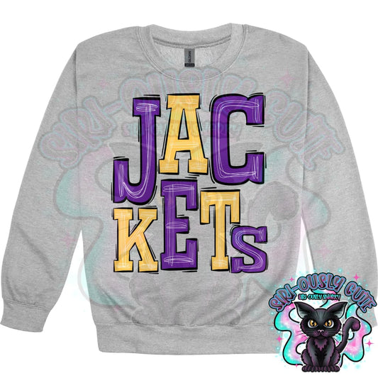 Sporty Jackets - Purple Yellow Mascot