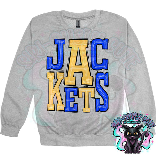 Sporty Jackets - Royal Blue Yellow Mascot