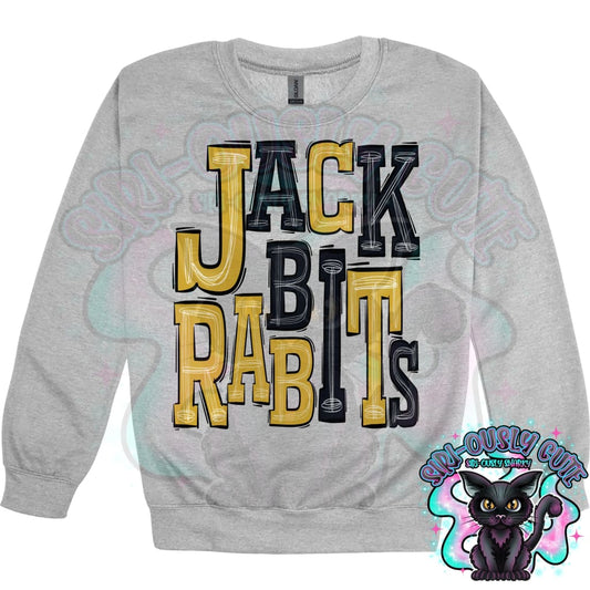 Sporty Jackrabbits - Black Gold Yellow Mascot