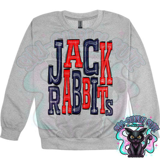Sporty Jackrabbits - Navy Red Mascot