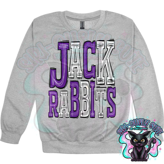 Sporty Jackrabbits - Purple White Mascot
