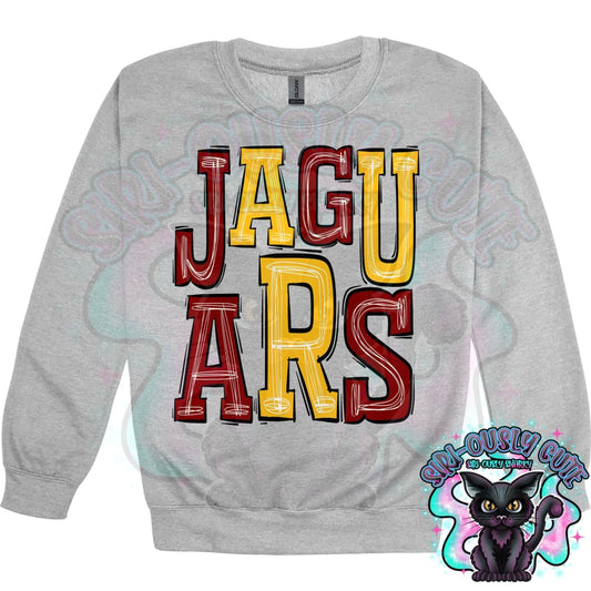 Sporty Jaguars - Maroon Yellow Gold Mascot