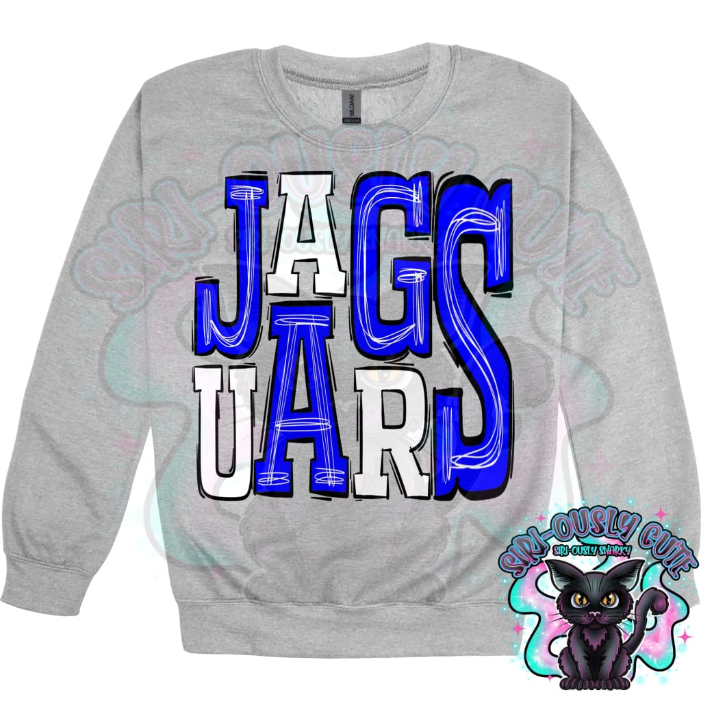 Sporty Jaguars - Royal Blue White Mascot
