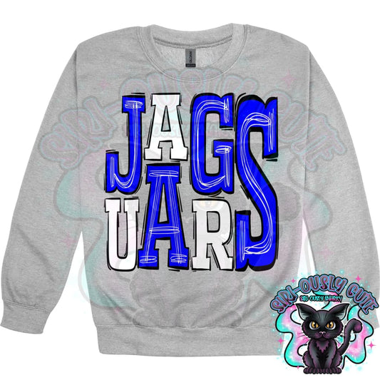 Sporty Jaguars - Royal Blue White Mascot
