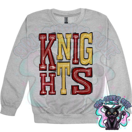 Sporty Knights - Maroon Gold Mascot