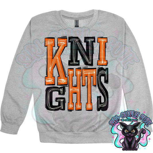 Sporty Knights - Orange Black Mascot