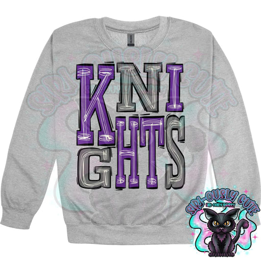 Sporty Knights - Purple Gray Mascot