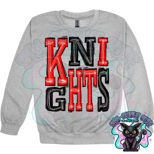 Sporty Knights - Red Black Mascot