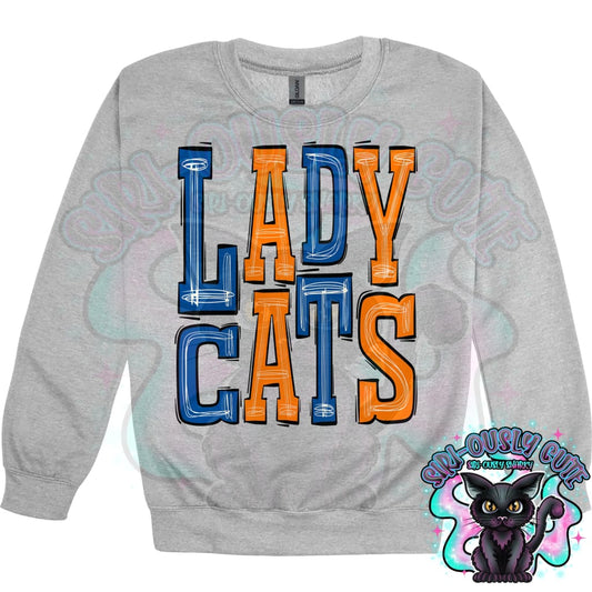 Sporty Lady Cats - Blue Orange Mascot