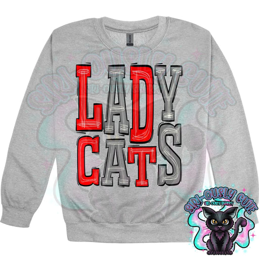 Sporty Lady Cats - Red Grey Mascot