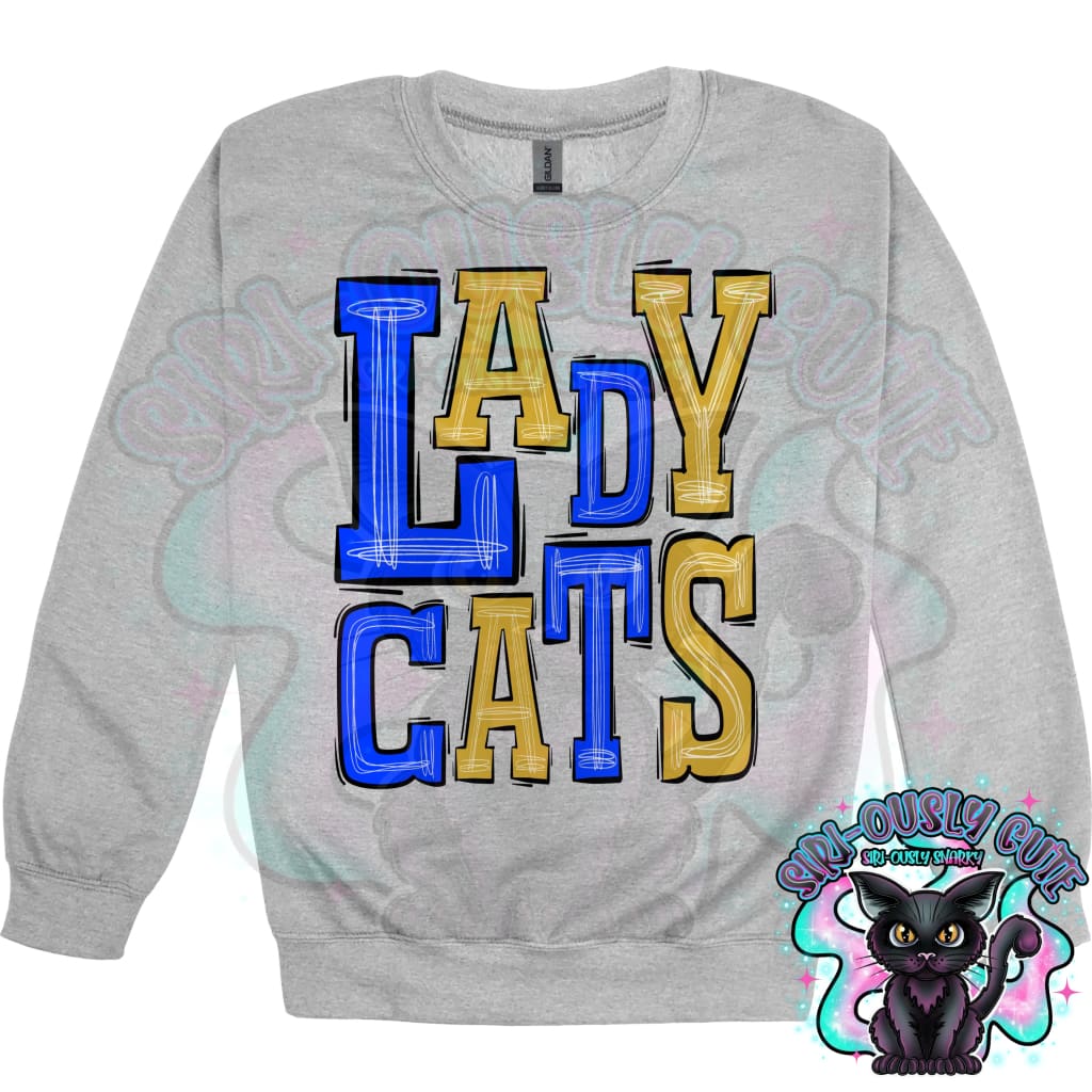 Sporty Lady Cats - Royal Blue Gold Mascot