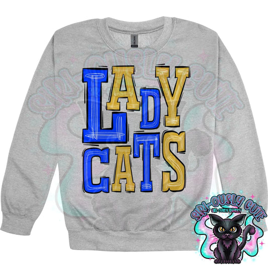 Sporty Lady Cats - Royal Blue Gold Mascot