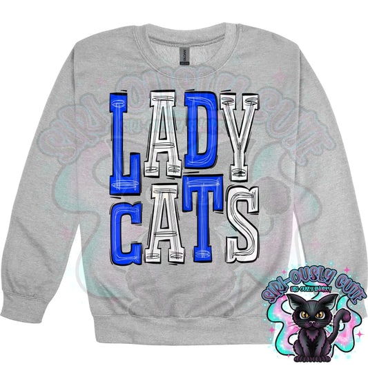 Sporty Lady Cats - Royal Blue White Mascot