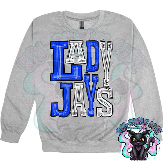Sporty Lady Jays - Royal Blue White Mascot