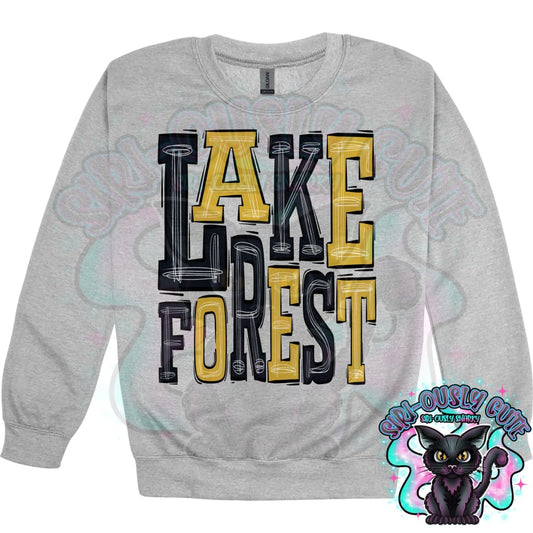 Sporty Lake Forest - Black Vegas Gold Mascot