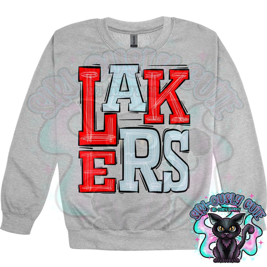 Sporty Lakers - Red Columbia Blue Mascot