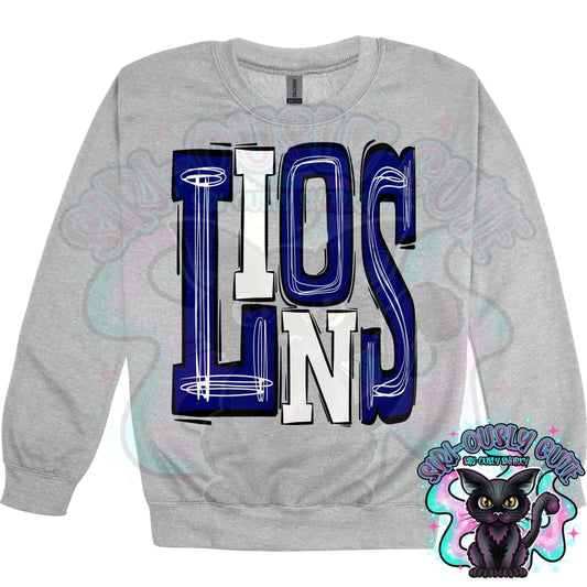 Sporty Lions - Blue White Mascot