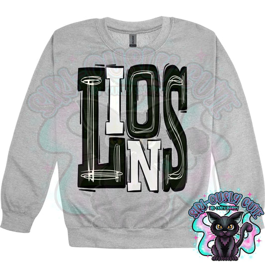 Sporty Lions - Dark Green White Mascot