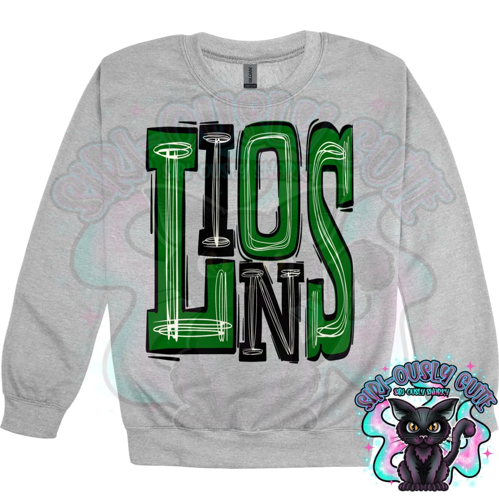 Sporty Lions - Green Black Mascot