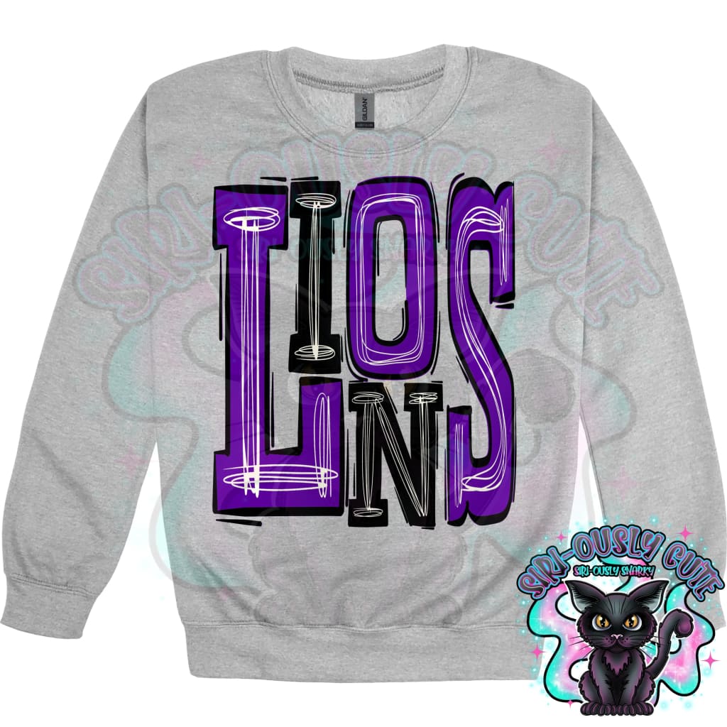 Sporty Lions - Purple Black Mascot
