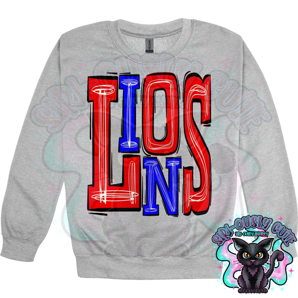 Sporty Lions - Royal Blue Red Mascot