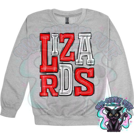 Sporty Lizards - Red White Mascot