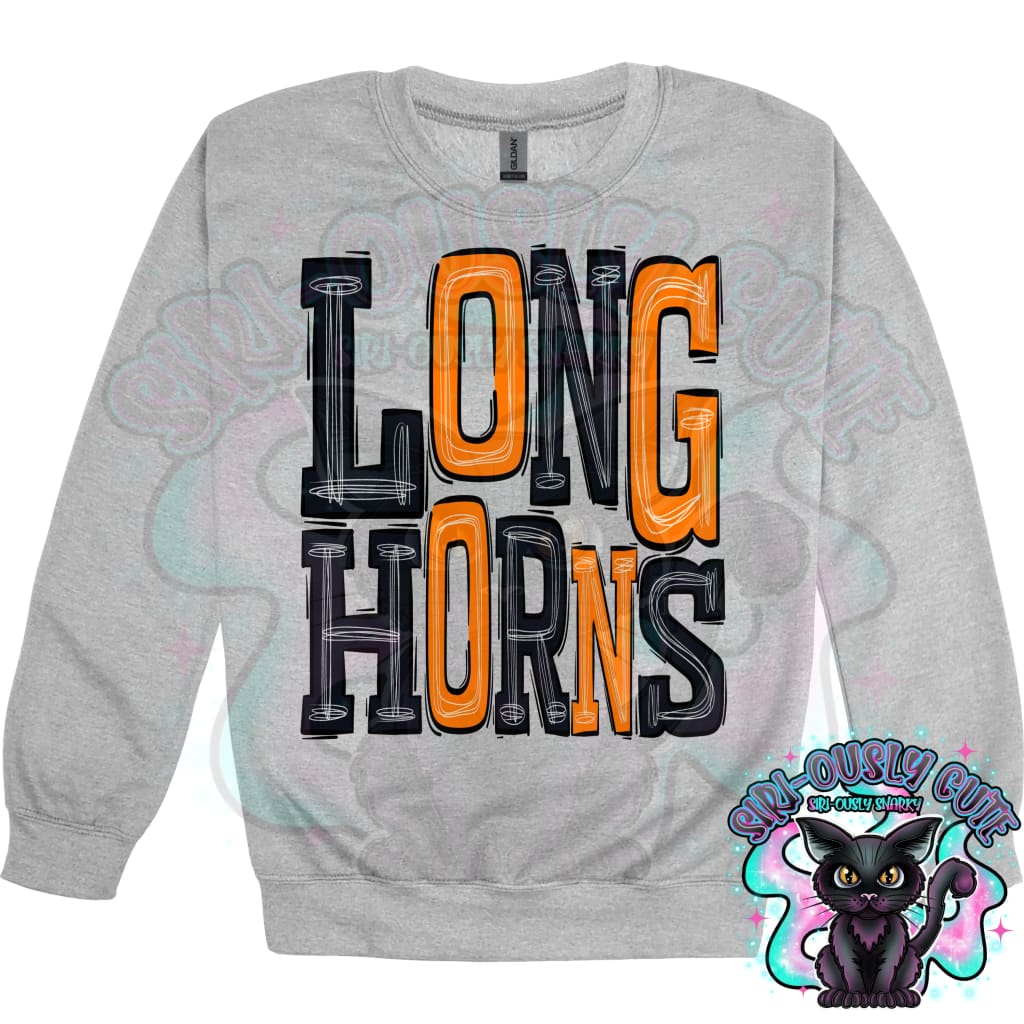 Sporty Longhorns - Black Orange Mascot