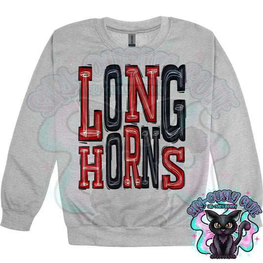 Sporty Longhorns - Crimson Black Mascot