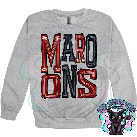 Sporty Maroons - Maroon Black Mascot