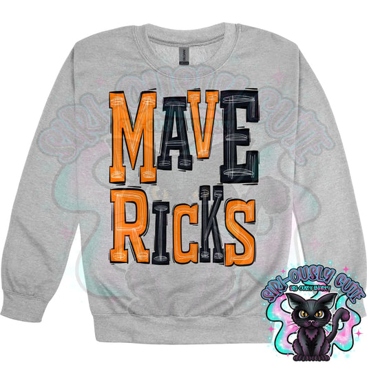 Sporty Mavericks - Burnt Orange Black Mascot