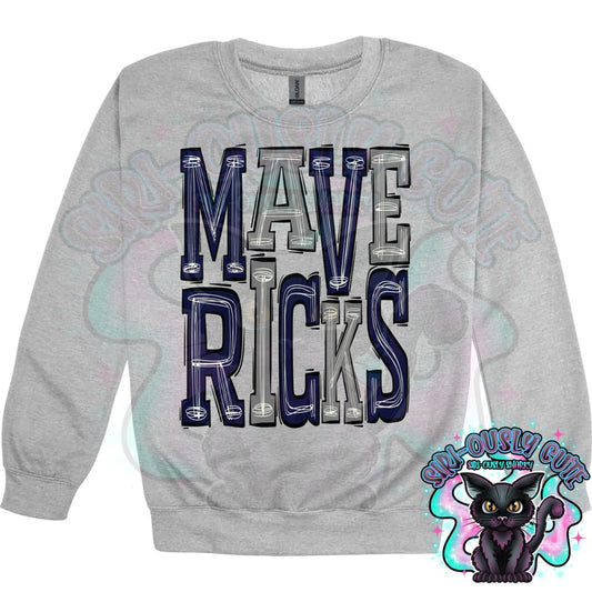Sporty Mavericks - Navy Gray Mascot